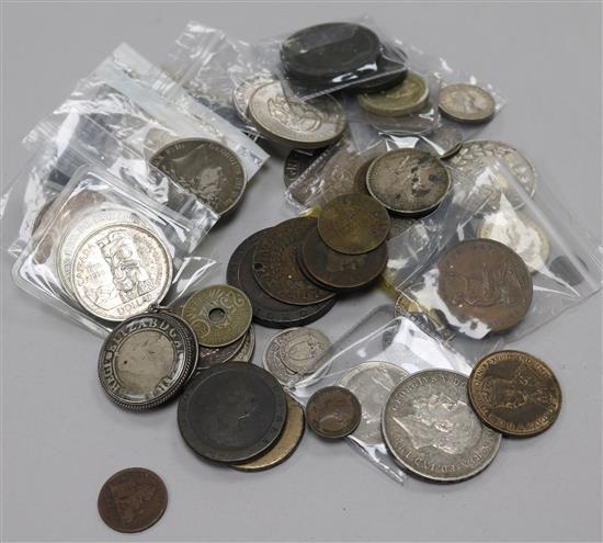 A group of assorted coins - George III and later